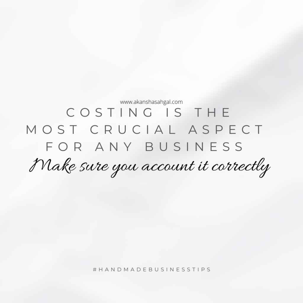 Costing mistakes in craft business