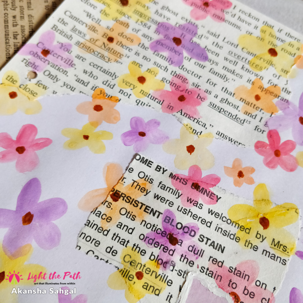 Floral theme art journal