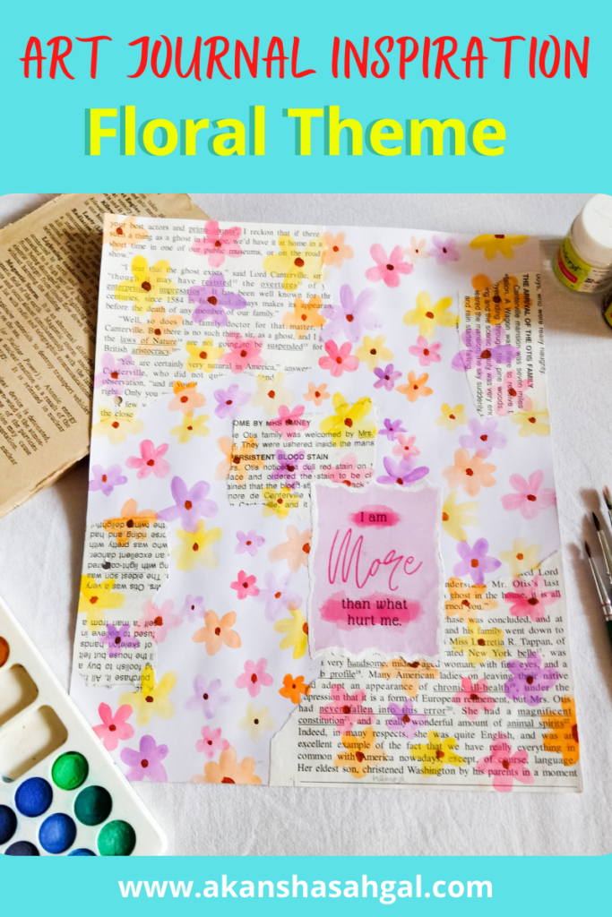 Floral theme art journal